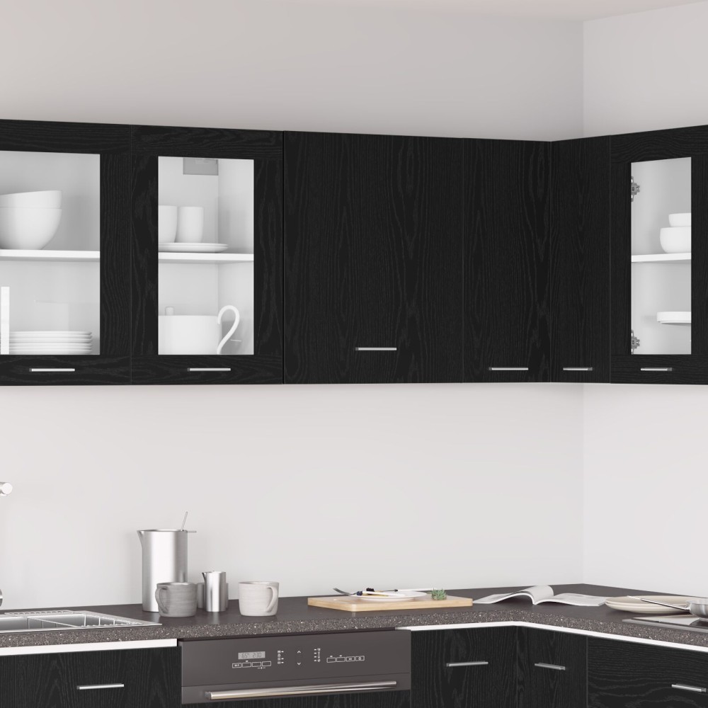 vidaXL Μαύρος Οξύλος Κρεμαστό Ντουλάπι 50x31x60 εκ. Φτιαγμένο από Επεξεργασμένο Ξύλο