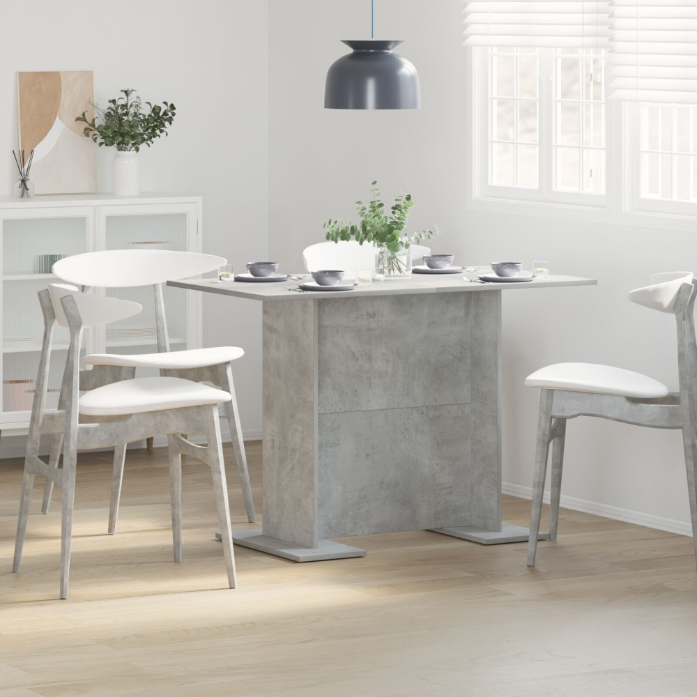 vidaXL Τραπεζαρία Σκυρόδεμα Γκρι 110x60x75 εκ Επεξεργασμένο Ξύλο