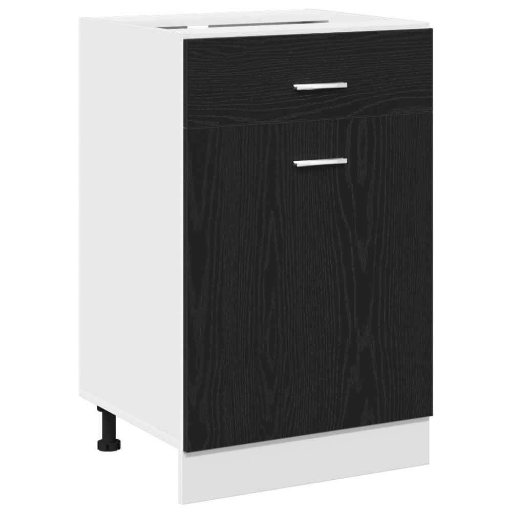 vidaXL Μαύρο Ντουλάπι με Συρτάρια - 50x46x81.5 εκ.