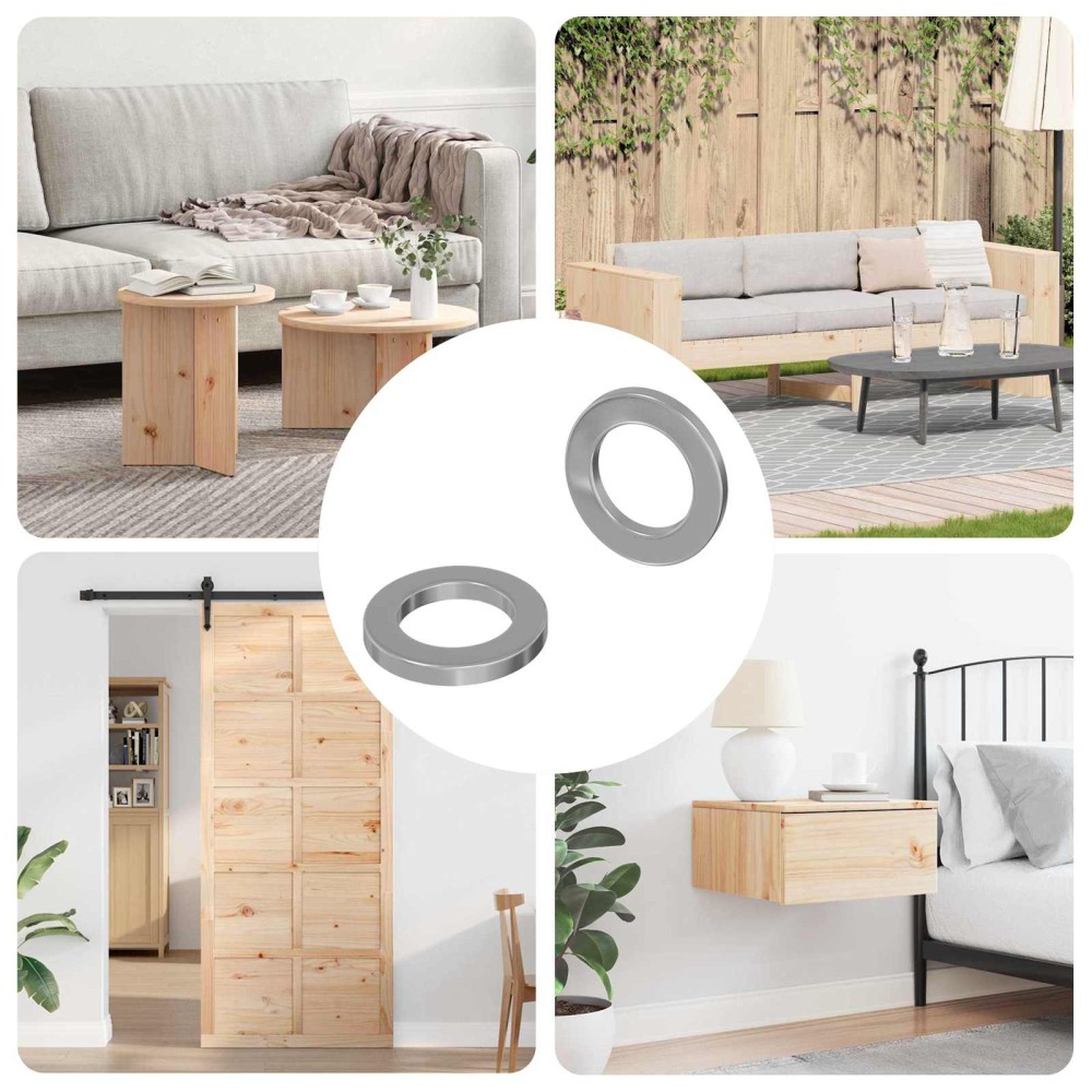 vidaXL Βίδες 2 pcs Ασημί 10 x 10 x 1,2 χιλ Ατσάλι