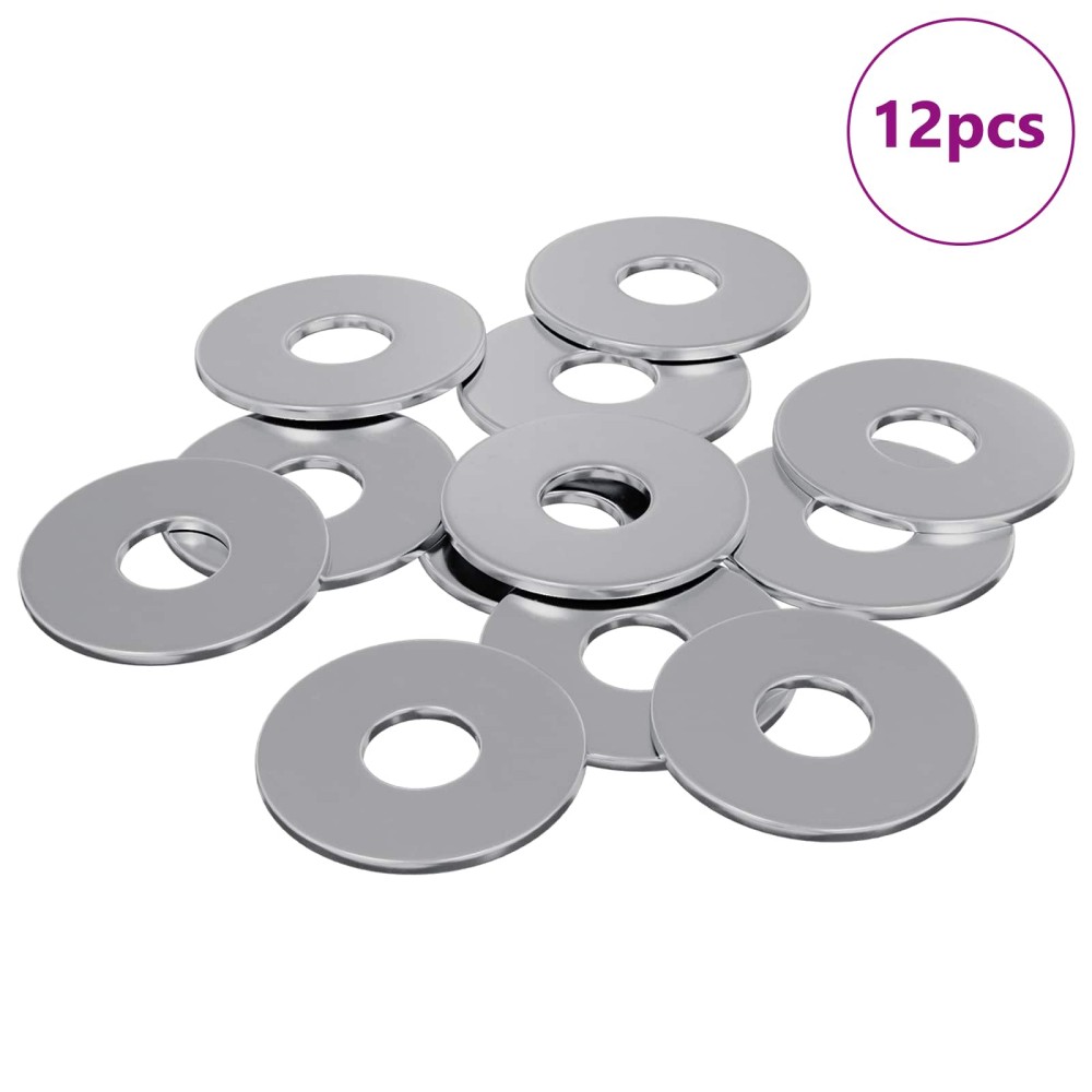 vidaXL Βίδες 12 pcs Ασημί 18 x 18 x 1,2 χιλ Σίδερο