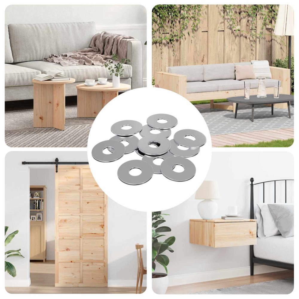 vidaXL Βίδες 12 pcs Ασημί 18 x 18 x 1,2 χιλ Σίδερο