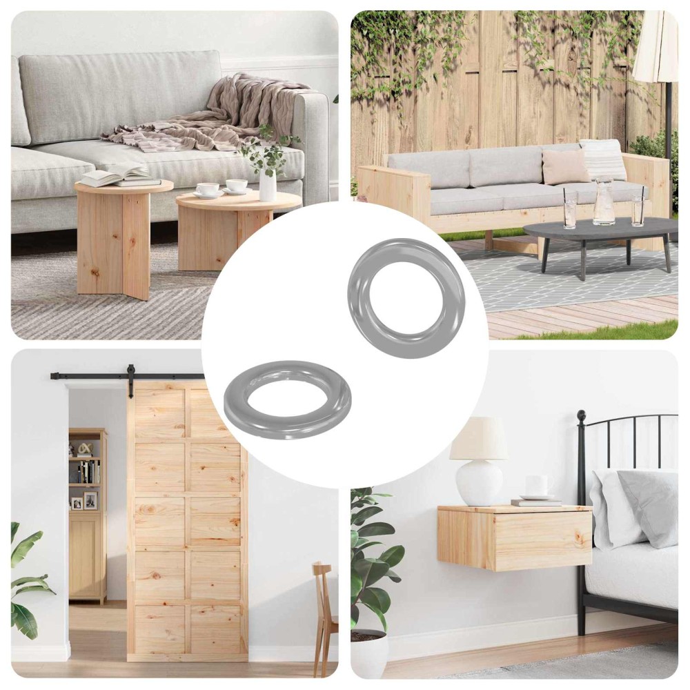 vidaXL Βίδες 2 pcs Ασημί 10 x 10 x 0,8 χιλ Σίδερο