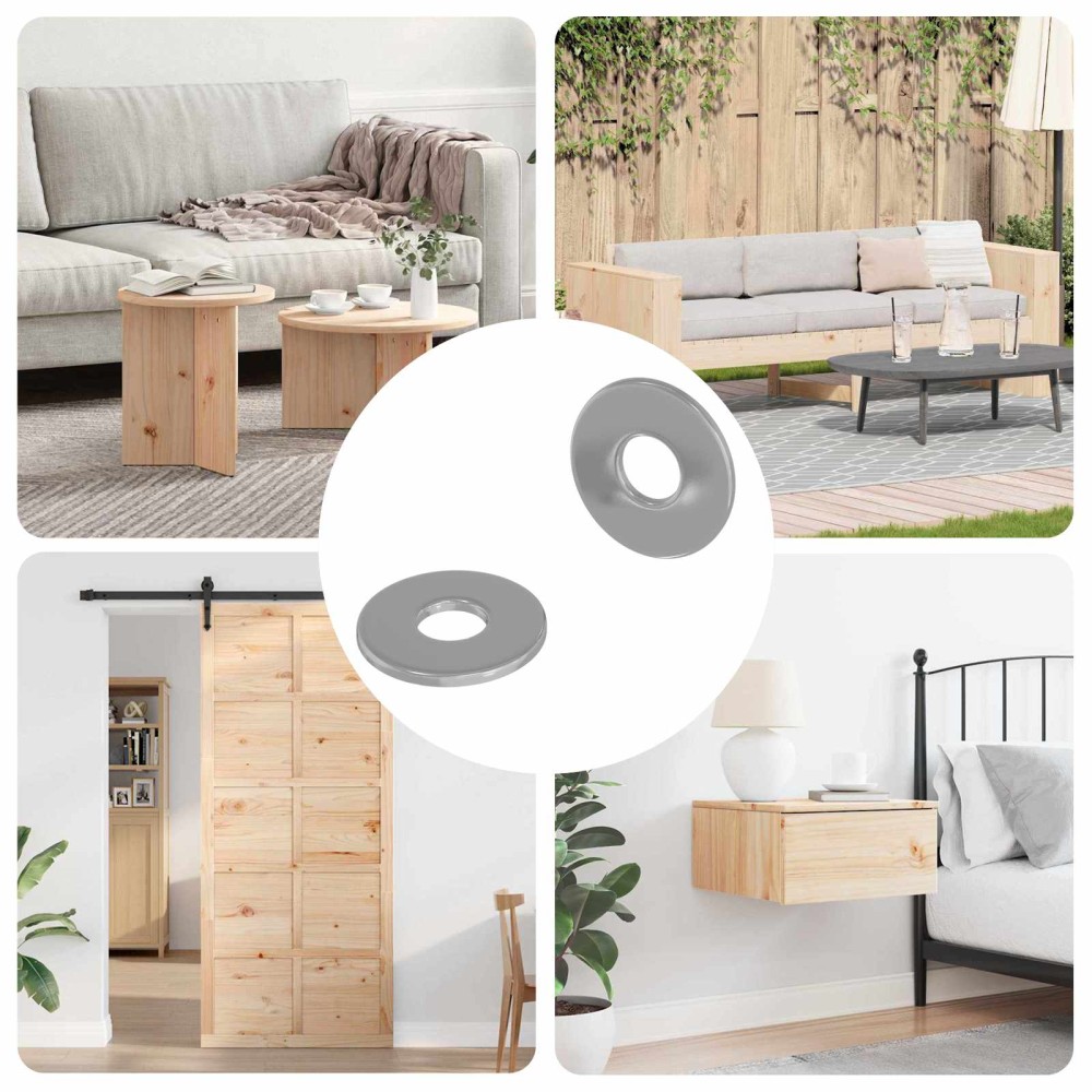 vidaXL Βίδες 2 pcs Ασημί 12 x 12 x 1,2 χιλ Σίδερο