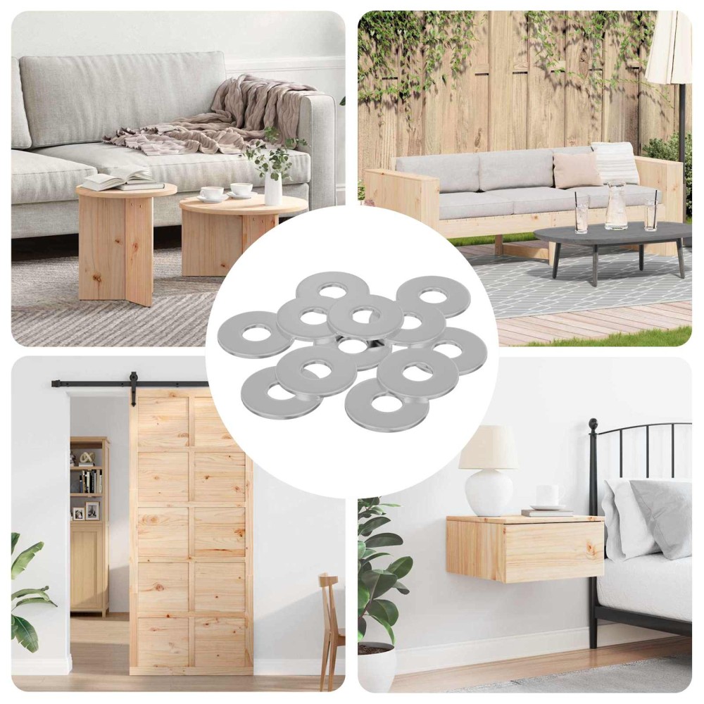 vidaXL Βίδες 12 pcs Ασημί 12 x 12 x 1,2 χιλ Σίδερο