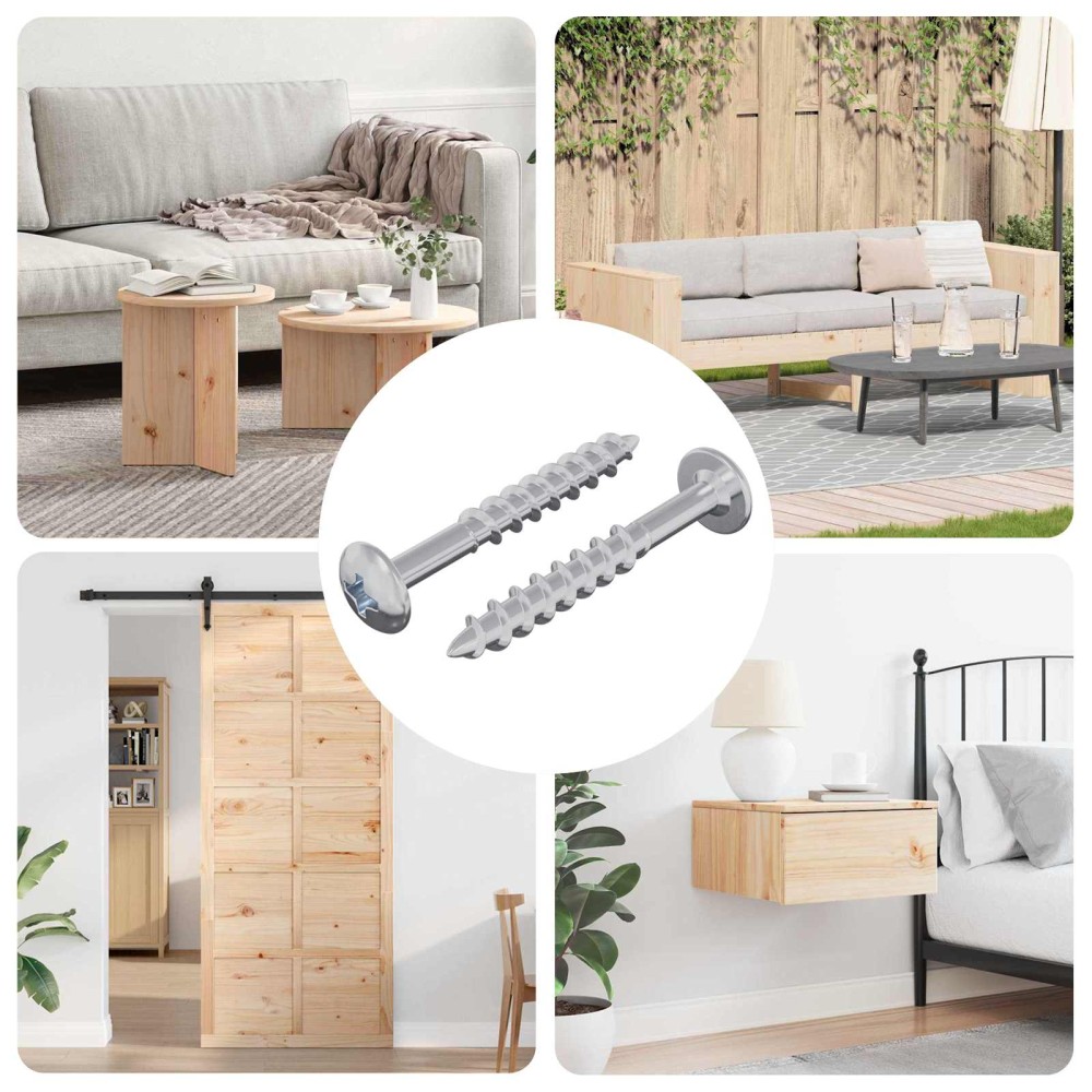 vidaXL Βίδα 2 pcs Ασημί 9,8 x 35 mm Σίδερο