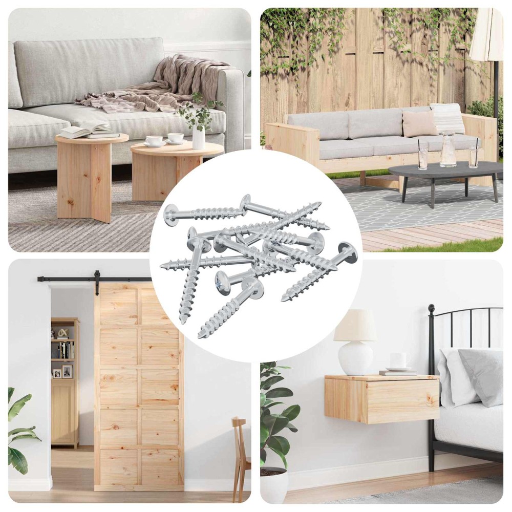 vidaXL Βίδα 7792 pcs Ασημί 9,8 x 35 mm Σίδερο