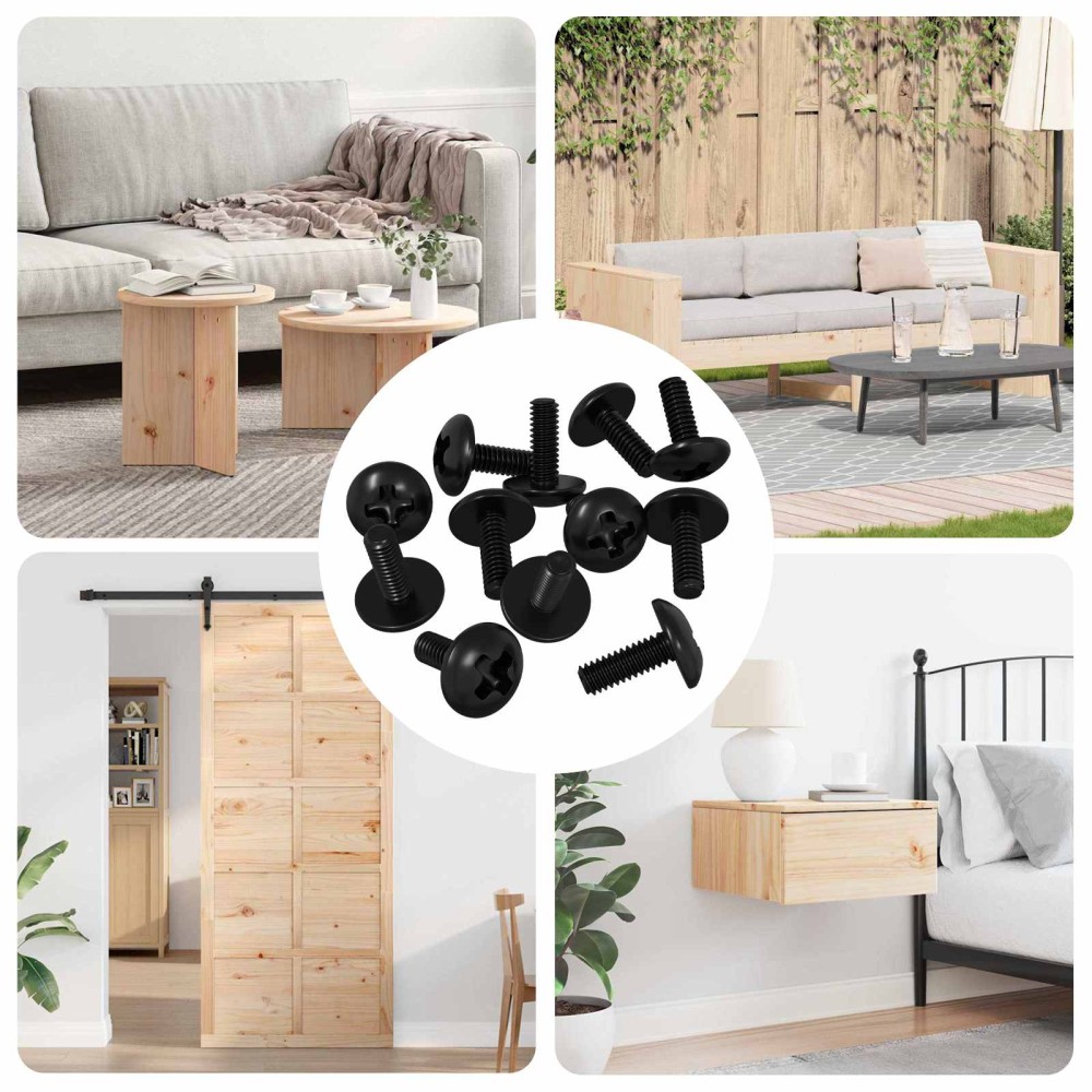 vidaXL Σκουριά Σακούλας 8182 pcs Μαύρο M4 x 10 χλστ Σίδερο