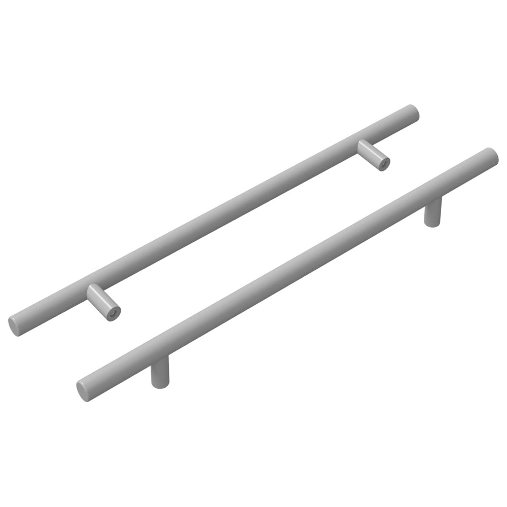 vidaXL Χειριστήριο Ντουλάπας 2 pcs Ασημί 300 mm Ανοξείδωτο ατσάλι