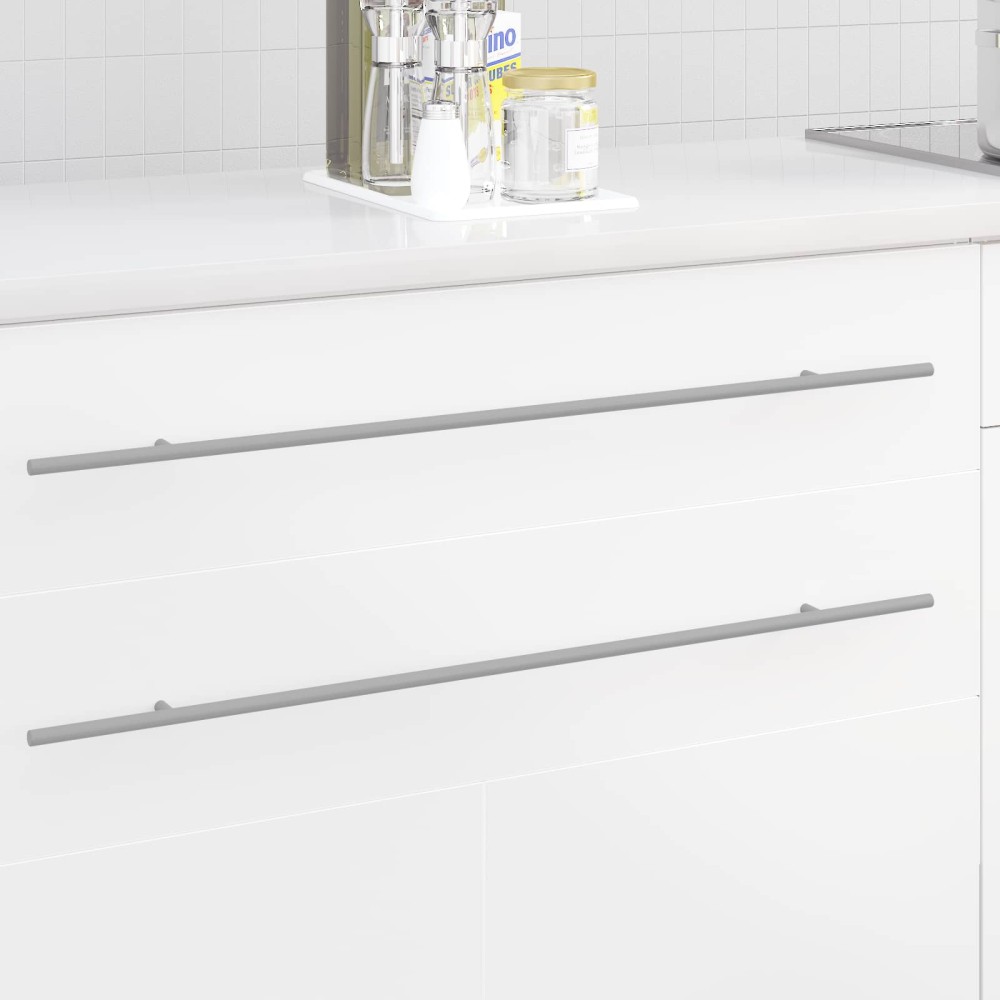 vidaXL Χειριστήριο Ντουλάπας 12 pcs Ασημί 800 mm Ανοξείδωτο ατσάλι
