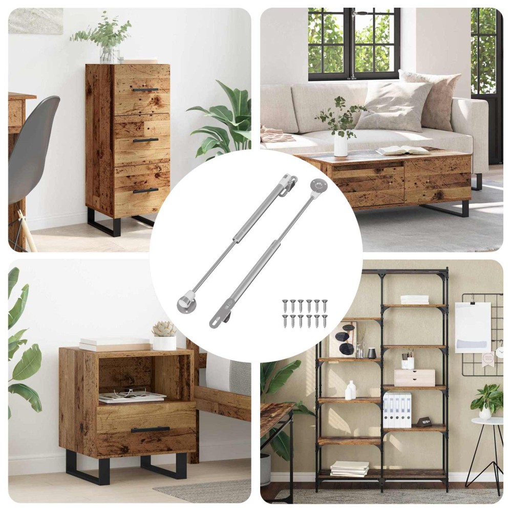 vidaXL Υδραυλικό Αεριοελατήριο 2 pcs Ασημί 280 x 17 x 16 mm