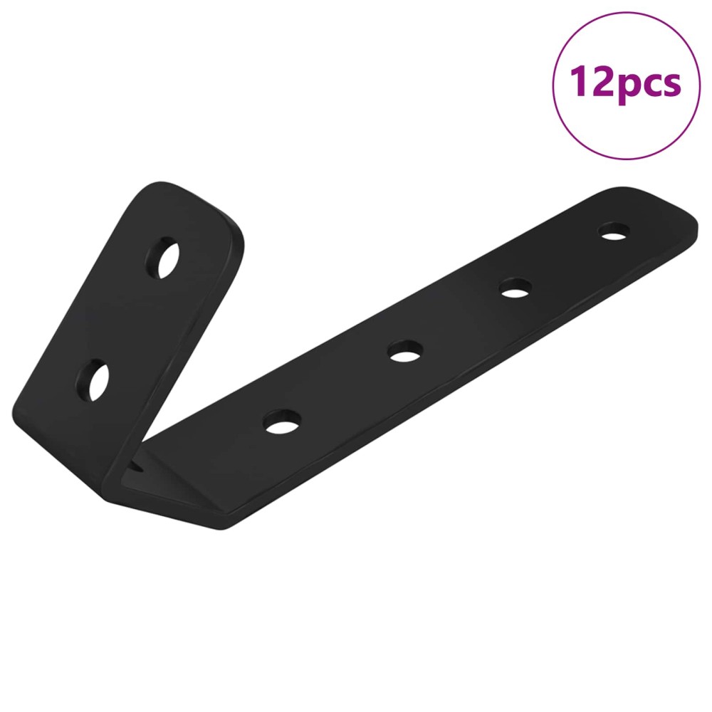 vidaXL Άγκιστρα 12 pcs Μαύρο M5 x 110 mm Σίδερο
