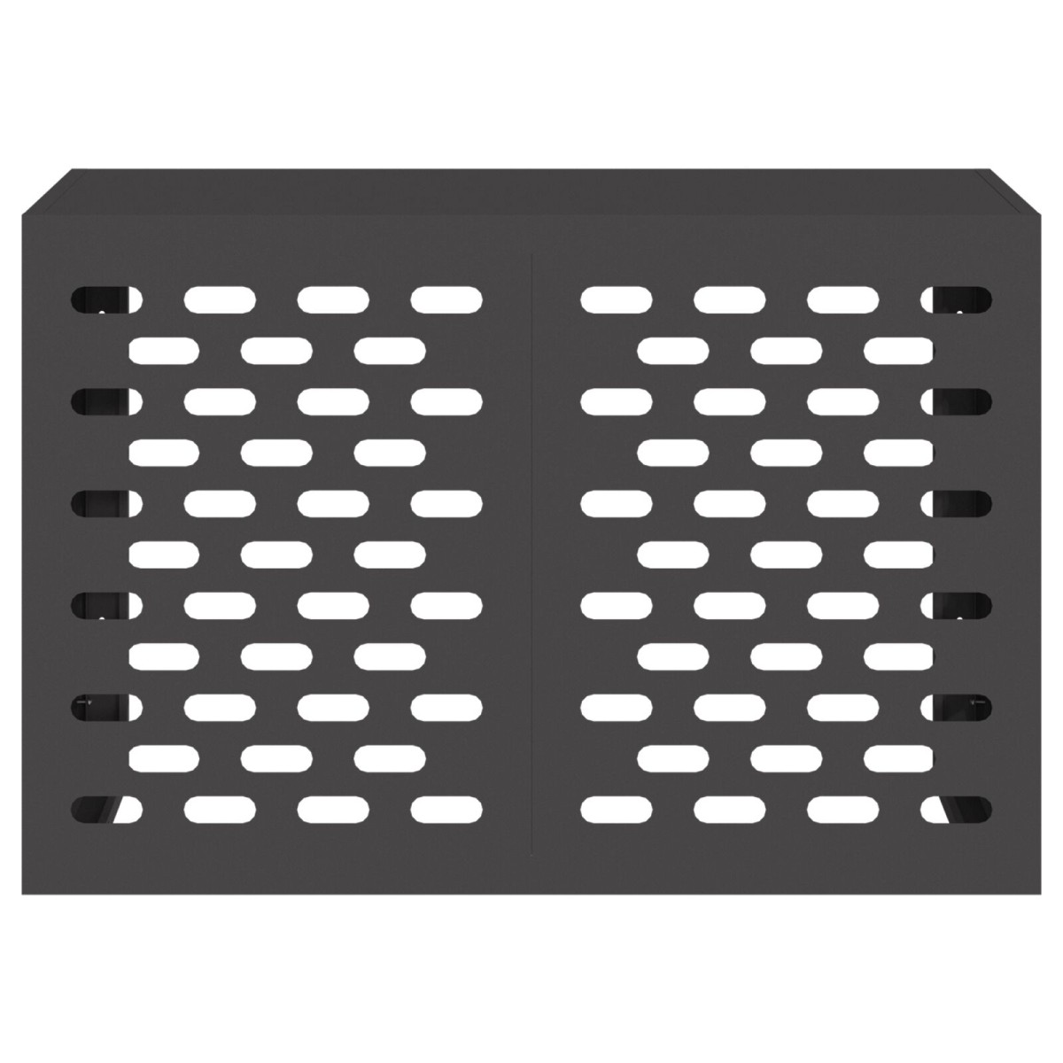 vidaXL Κάλυμμα Κλιματιστικού Μαύρο 90x40x60 εκ από Χάλυβα
