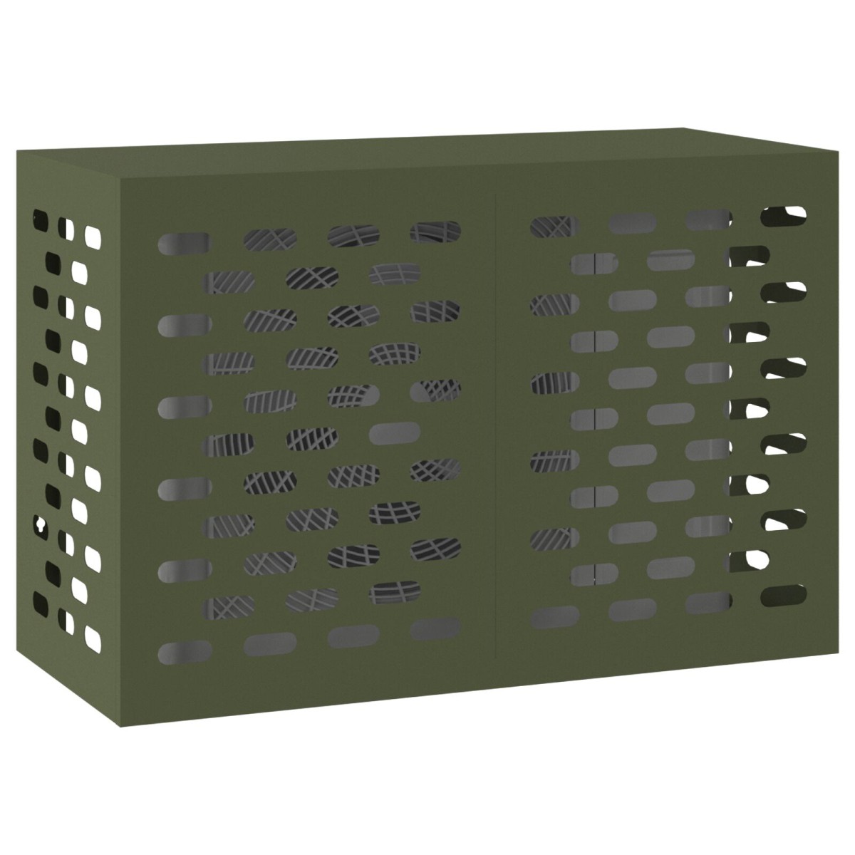 vidaXL Κάλυμμα Κλιματιστικού  - Ελιά, 90x40x60 εκ, Χάλυβας