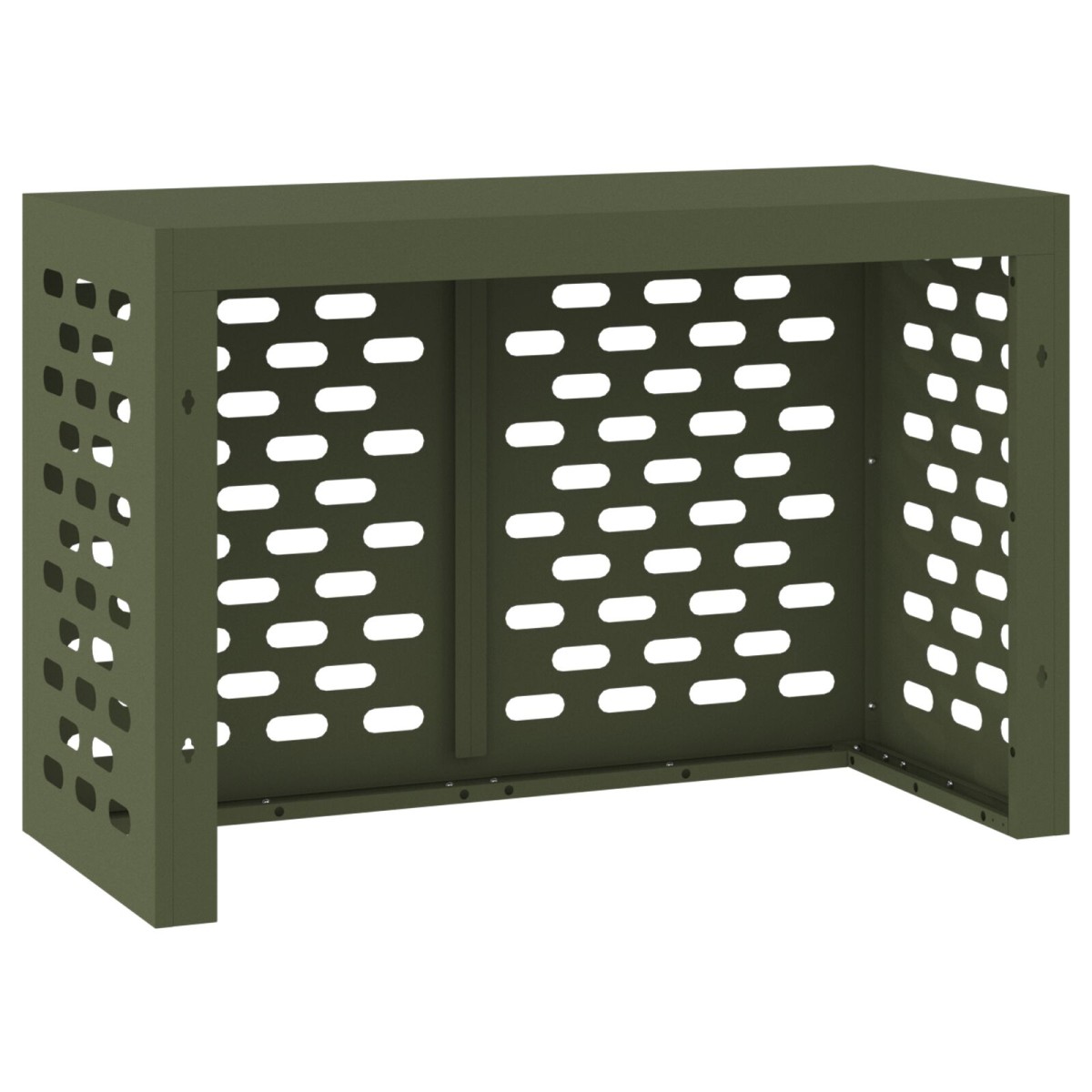 vidaXL Κάλυμμα Κλιματιστικού  - Ελιά, 90x40x60 εκ, Χάλυβας