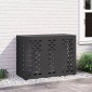 vidaXL Κάλυμμα Κλιματιστικού  Μαύρο 110x50x80 εκ Ατσάλι