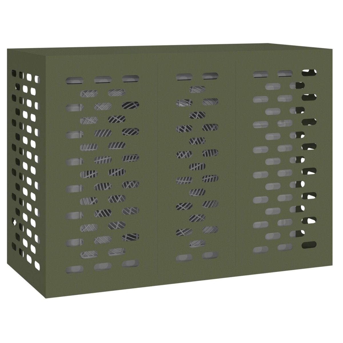 vidaXL Κάλυμμα Κλιματιστικού  Ελιά 110x50x80 εκ Χάλυβα