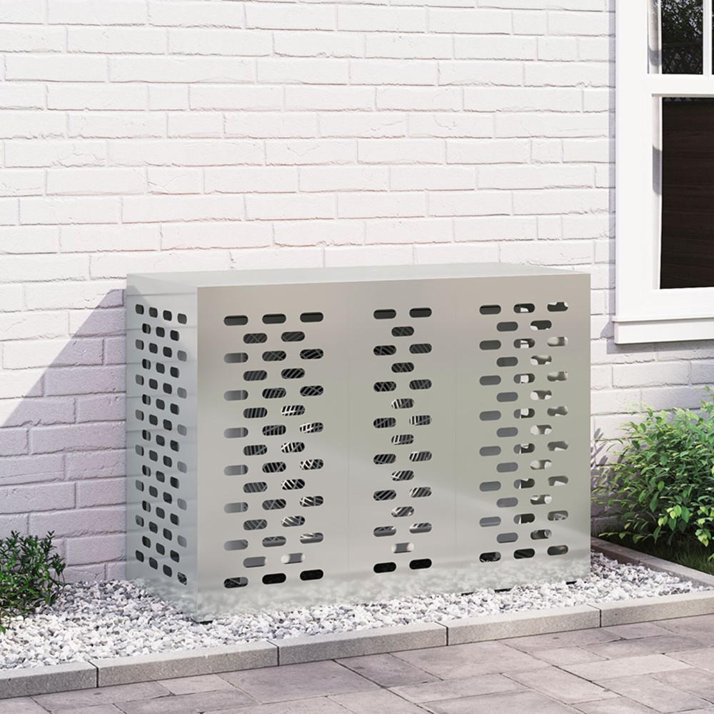 vidaXL Κάλυμμα Κλιματιστικού  110x50x80 εκ Γαλβανισμένο Ατσάλι