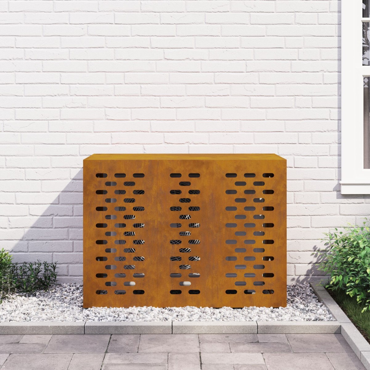 vidaXL Κάλυμμα AC  110x50x80 εκ από Αδιάβροχο Χάλυβα