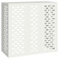 vidaXL Κάλυμμα Κλιματιστικού  Λευκό 110x50x105 εκ. Χάλυβας