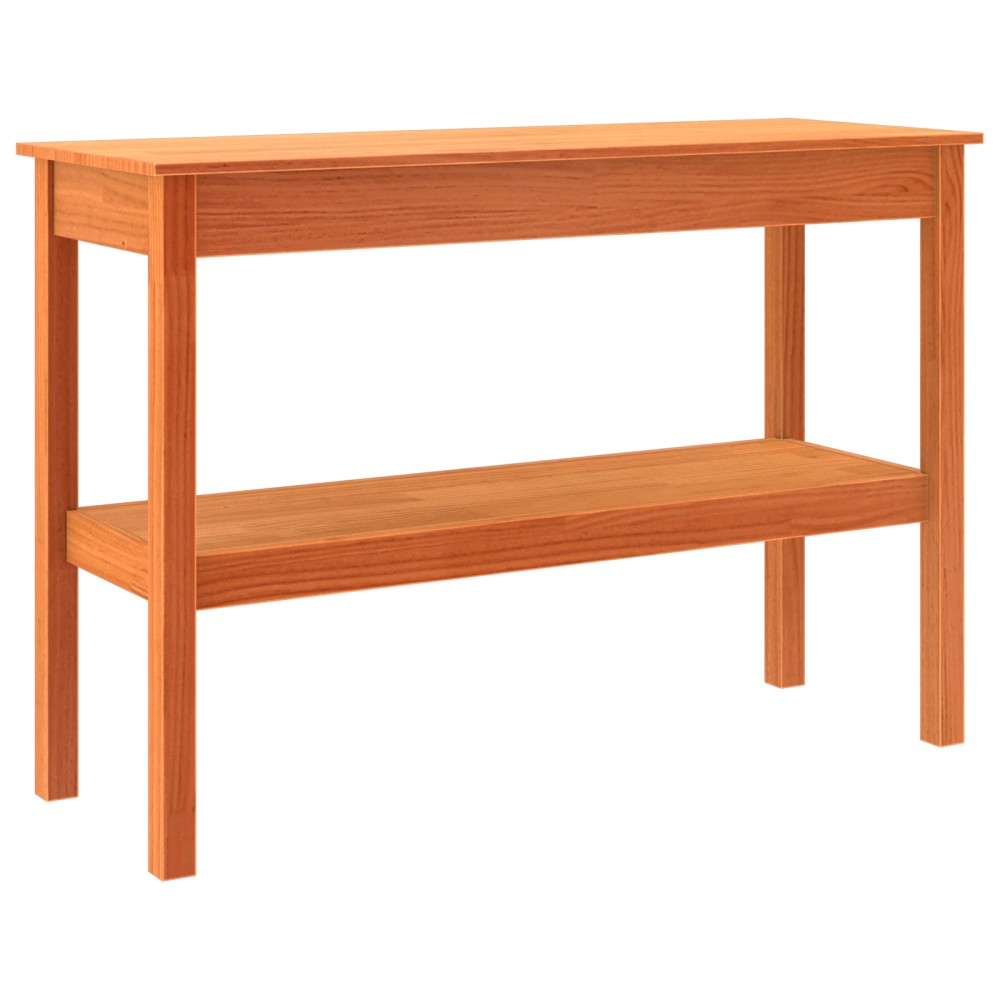 vidaXL Τραπέζι κονσόλας Καφέ κεριού 110 x 40 x 75 cm Μασίφ ξύλο πεύκου
