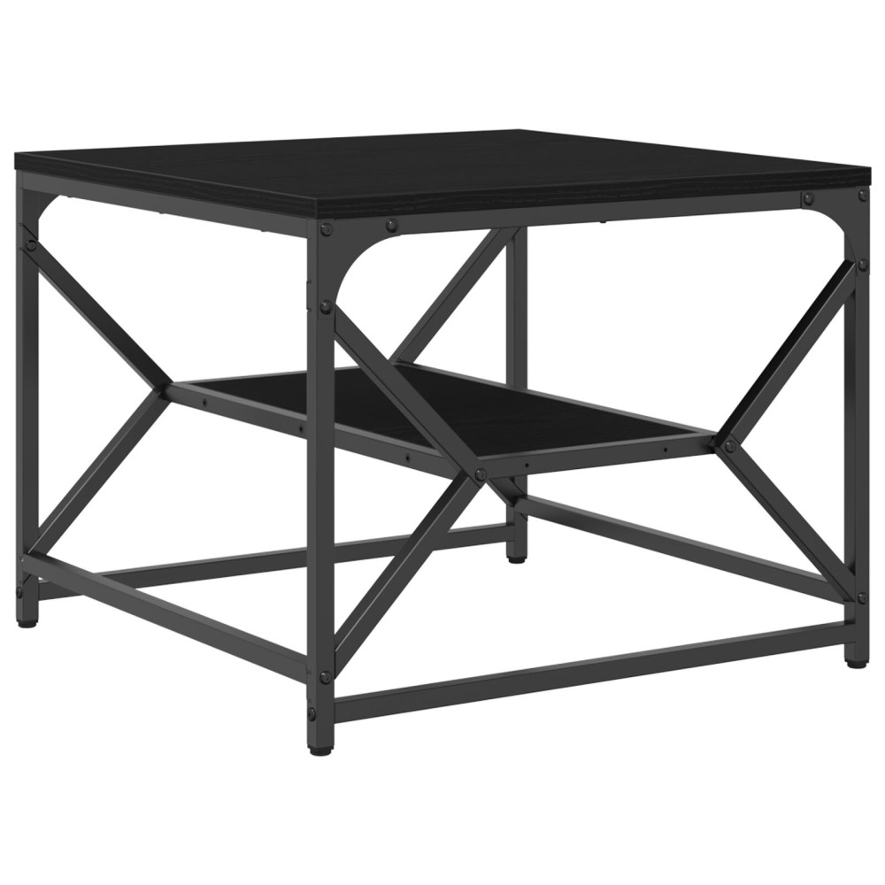 vidaXL Μαύρο Τρεμπάκι Καφέ με Ράφι, 51x50x40 εκ, Φτιαγμένο από Επεξεργασμένο Ξύλο