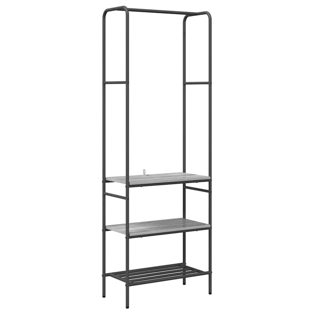 vidaXL Ράφι ρούχων με ράφια με ράφι Γκρι sonoma 60 x 30 x 171 εκ