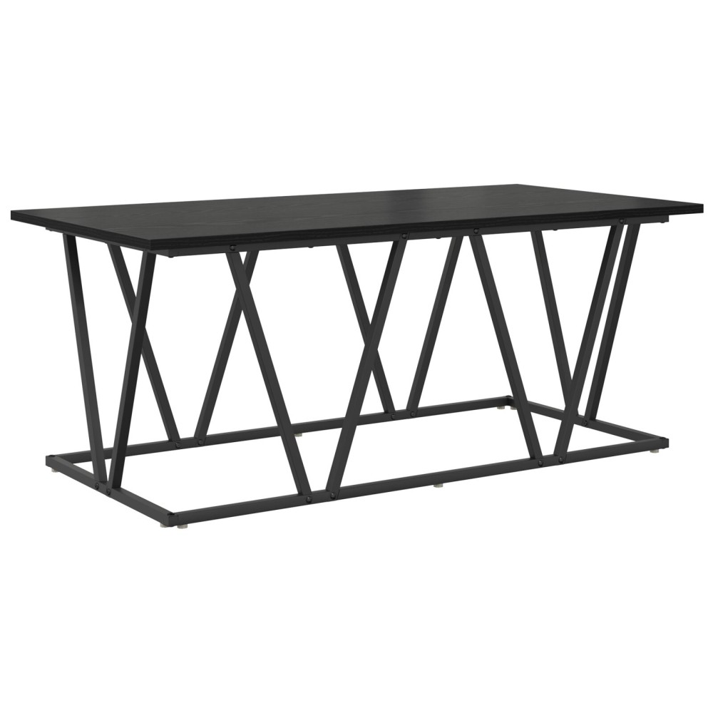 vidaXL Τραπέζι Καφέ Μαύρο Δρυς 100x50x40 εκ. Φτιαγμένο από ξύλο και μέταλλο