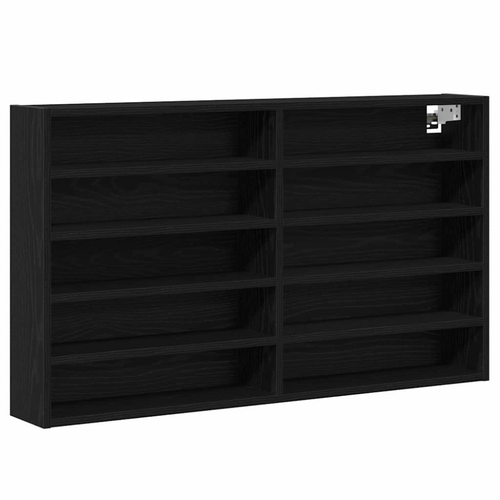 vidaXL Βιτρίνα με ράφι Μαύρη δρυς 100 x 15 x 58 cm Επεξεργασμένο ξύλο
