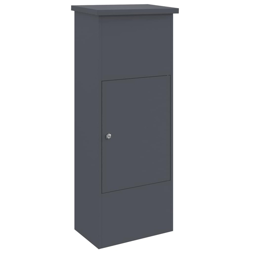 vidaXL Θυρίδα Πακέτων με πόρτα Ανθρακί 44,5 x 29 x 110,5 εκ Ατσάλι