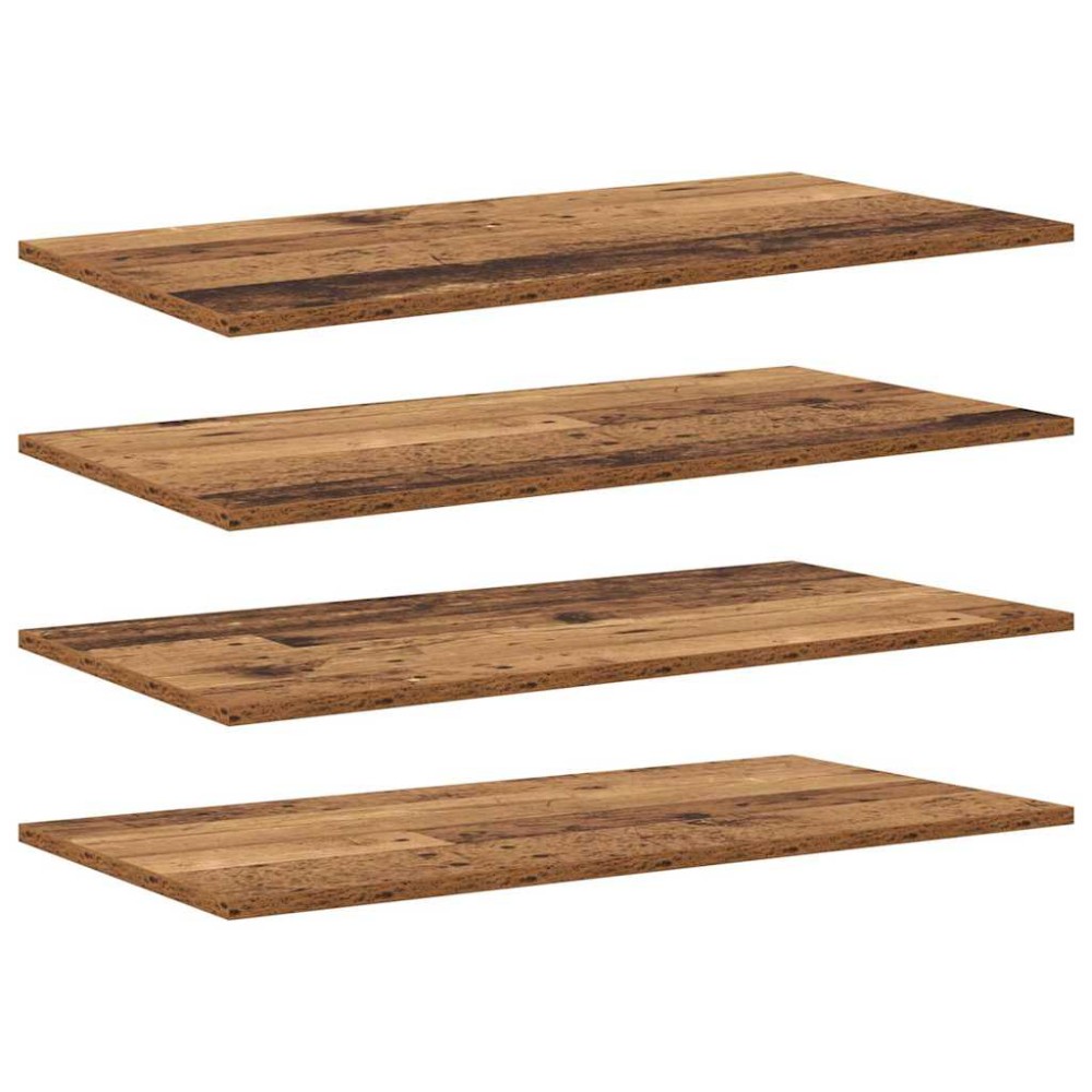 vidaXL Ράφι Βιβλίων 4 pcs Καφέ 80 x 40 x 1.5 cm Επεξεργασμένο ξύλο