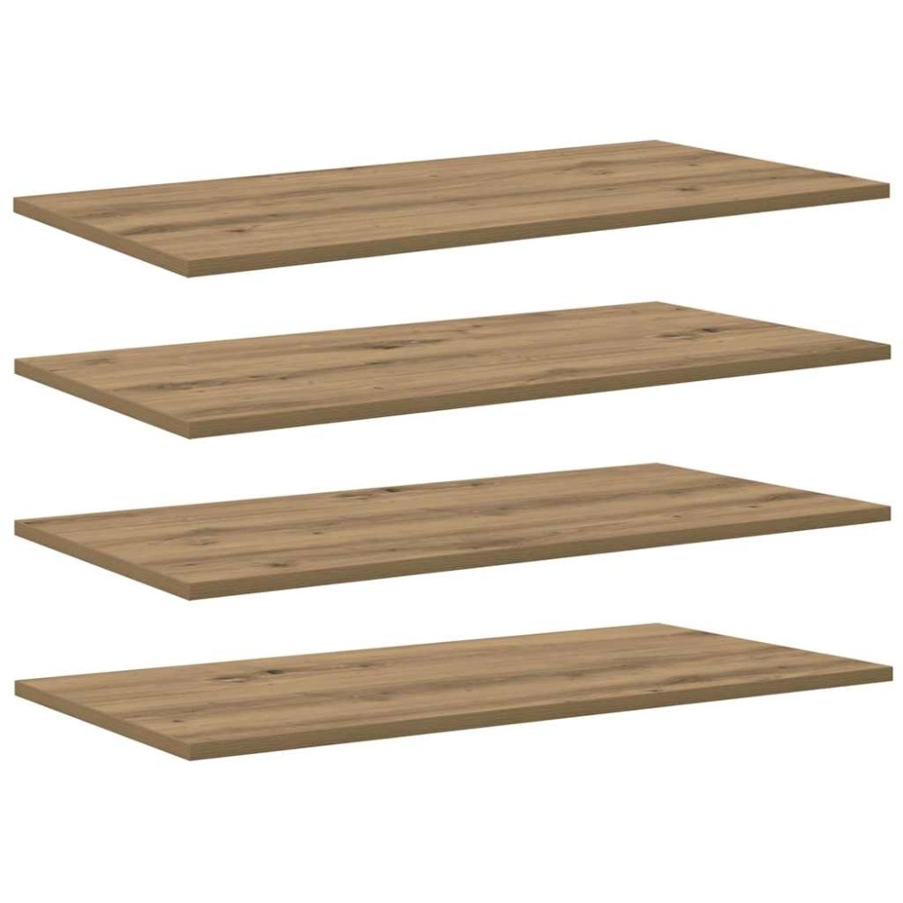 vidaXL Ράφι Βιβλίων 4 pcs Καφέ 80 x 40 x 1.5 cm Επεξεργασμένο ξύλο