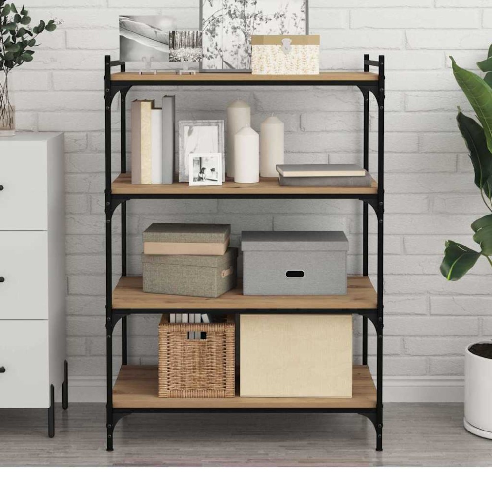 vidaXL Ράφι Βιβλίων 4 pcs Καφέ 80 x 40 x 1.5 cm Επεξεργασμένο ξύλο
