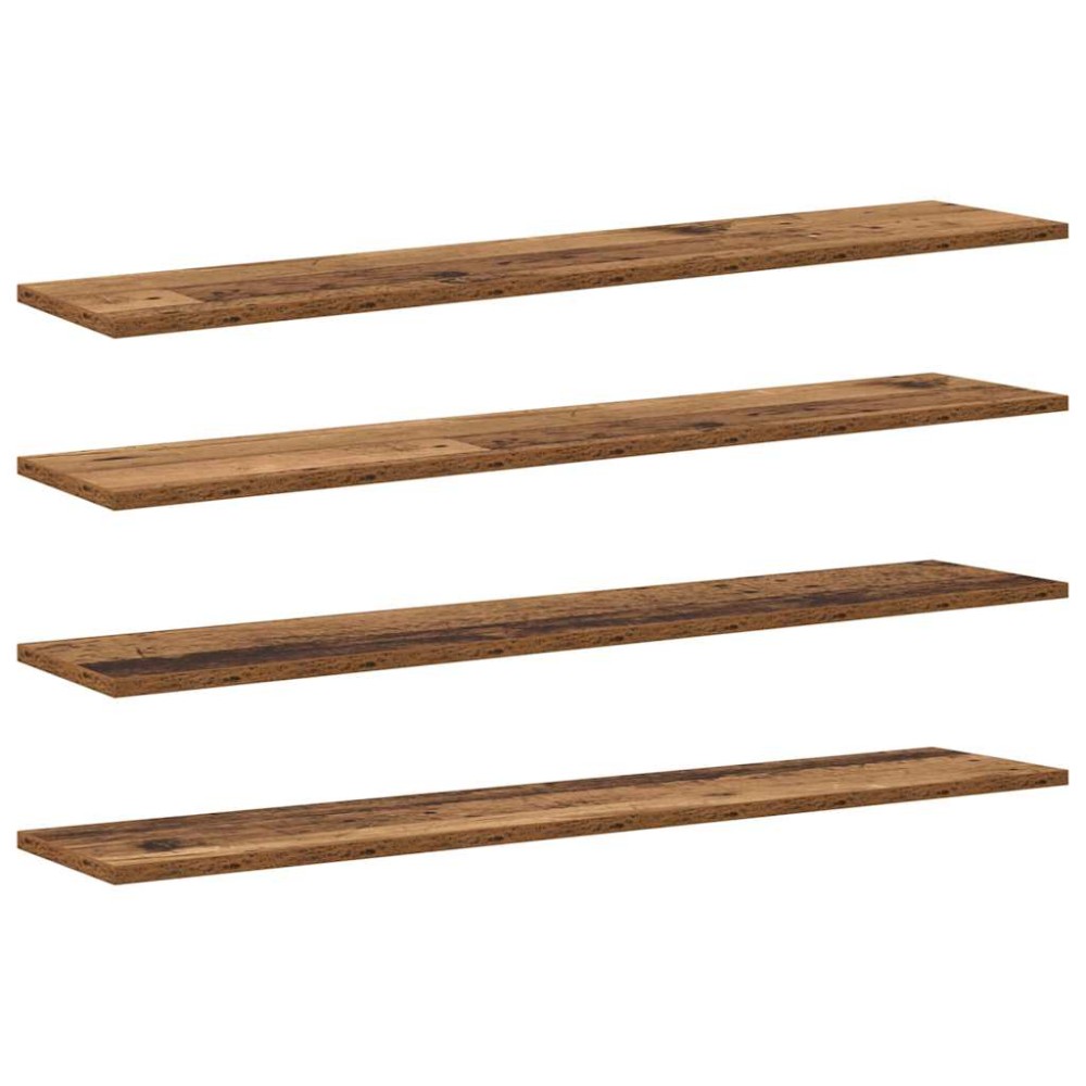 vidaXL Ράφι Βιβλίων 4 pcs Καφέ 100 x 20 x 1.5 cm Επεξεργασμένο ξύλο