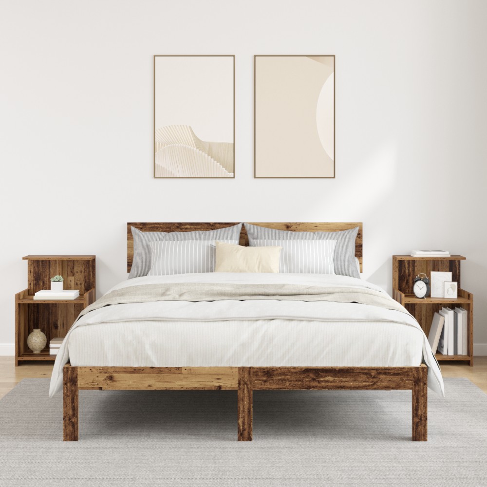 vidaXL Κομοδίνα 2 τεμάχια Παλαιό Ξύλο 40x35x60 εκ Επεξεργασμένο Ξύλο