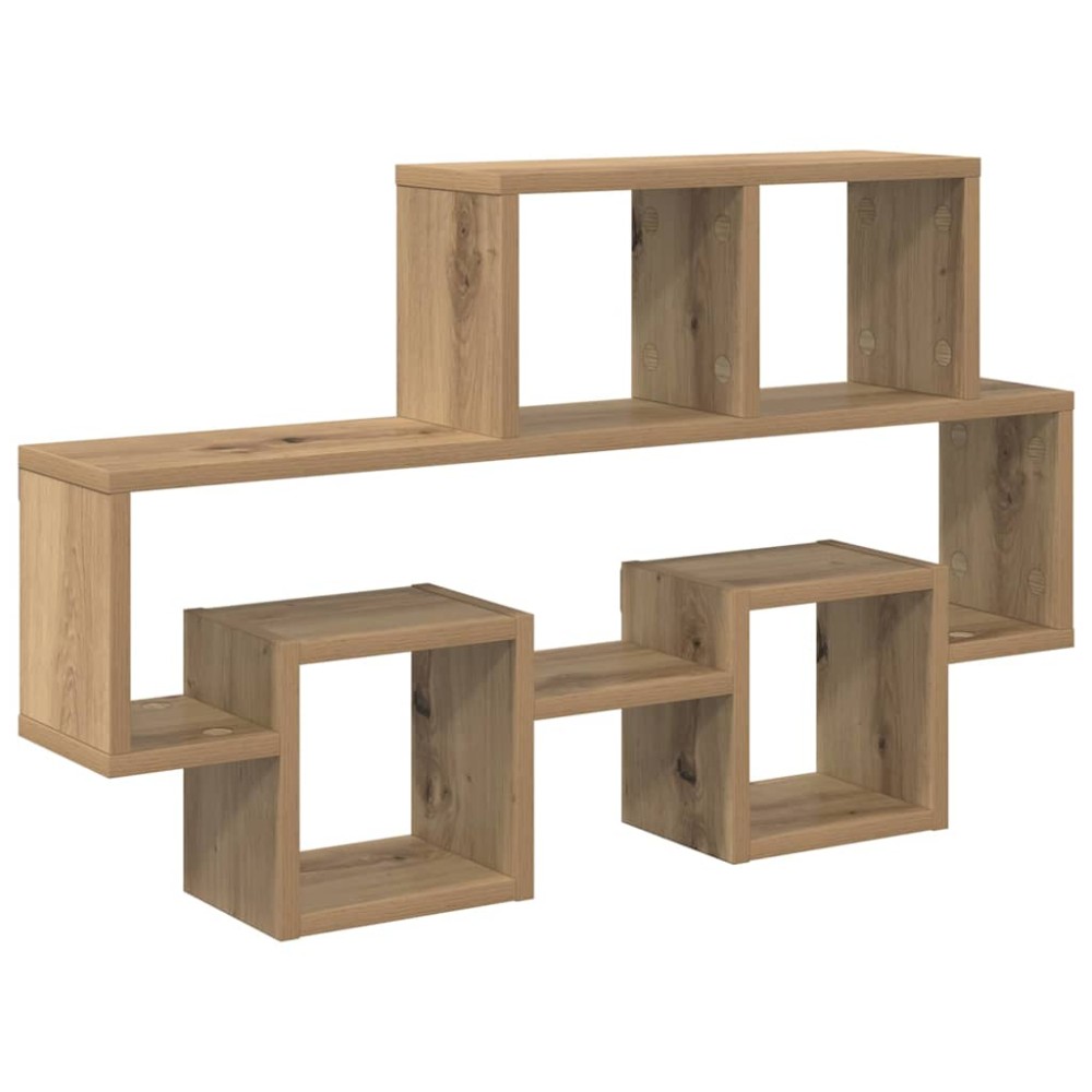 vidaXL Ράφι Τοίχου artisan δρυς 82 x 15 x 51 εκ Επεξεργασμένο ξύλο