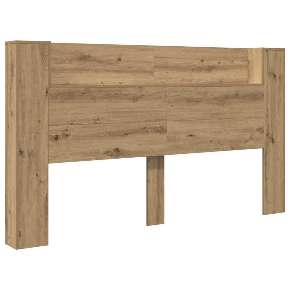 vidaXL Κρεβάτι με Κεφαλάρι με ράφι artisan δρυς 180 x 17 x 104.5 εκ
