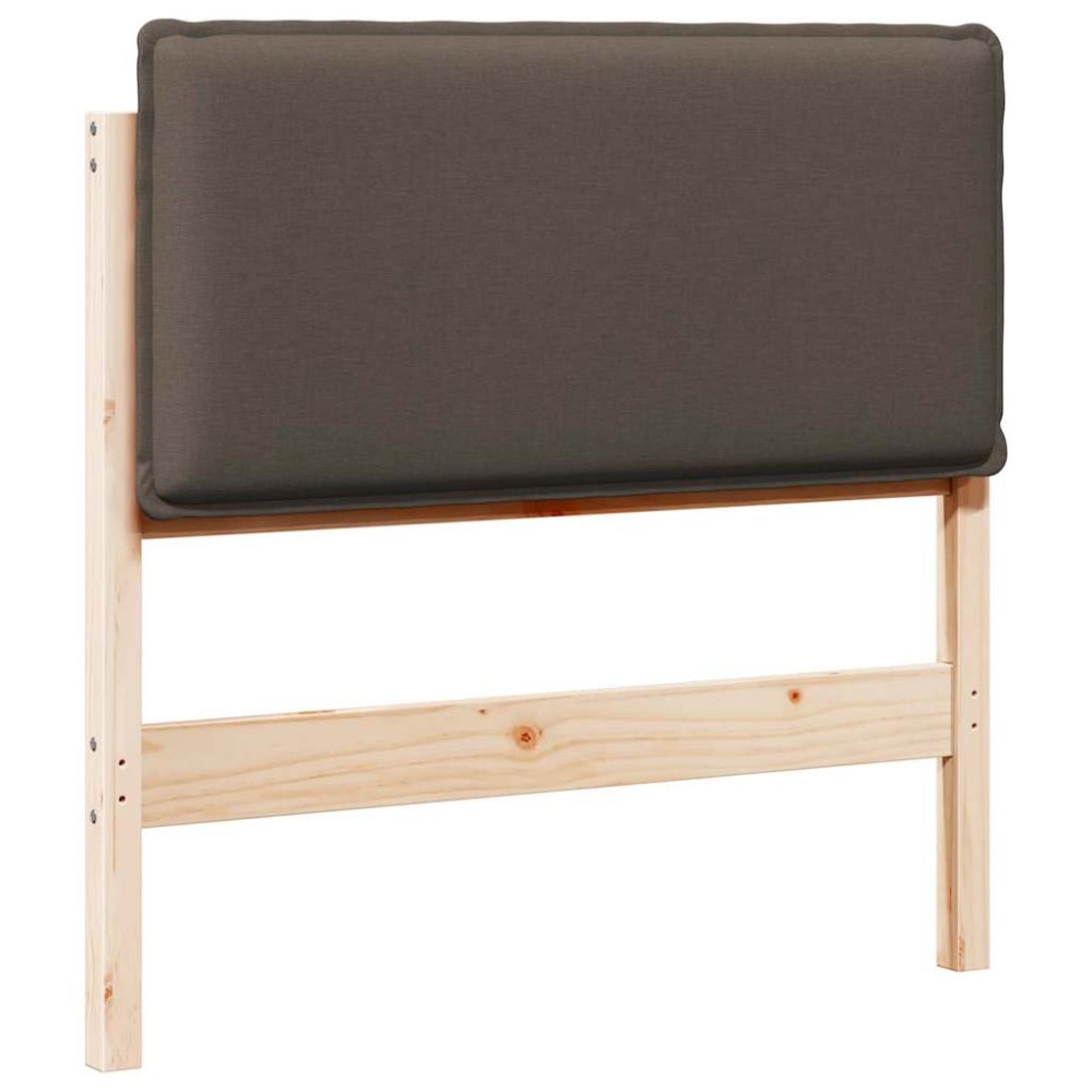 vidaXL Ταπετσαρισμένο κεφαλάρι Φυσικό και Ανοιχτό Γκρι 100 cm