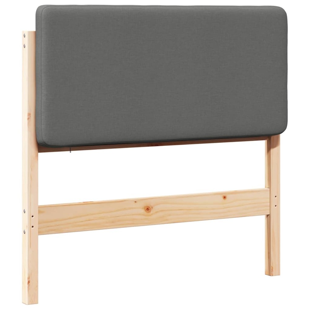 vidaXL Ταπετσαρισμένο κεφαλάρι με κεφαλάρι Καφέ και Ανοιχτό Γκρι 80 cm