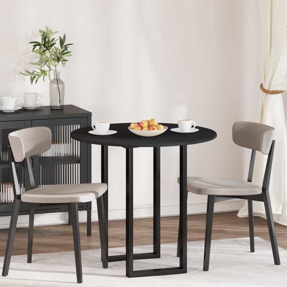 vidaXL Καπάκι τραπεζιού Μαύρο 80 x 80 x 1.5 cm Επεξεργασμένο ξύλο