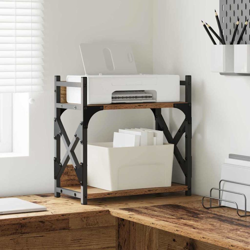 vidaXL Σταντ Εκτυπωτή Παλιό Ξύλο 40 x 20 x 40 εκ Επεξεργασμένο ξύλο