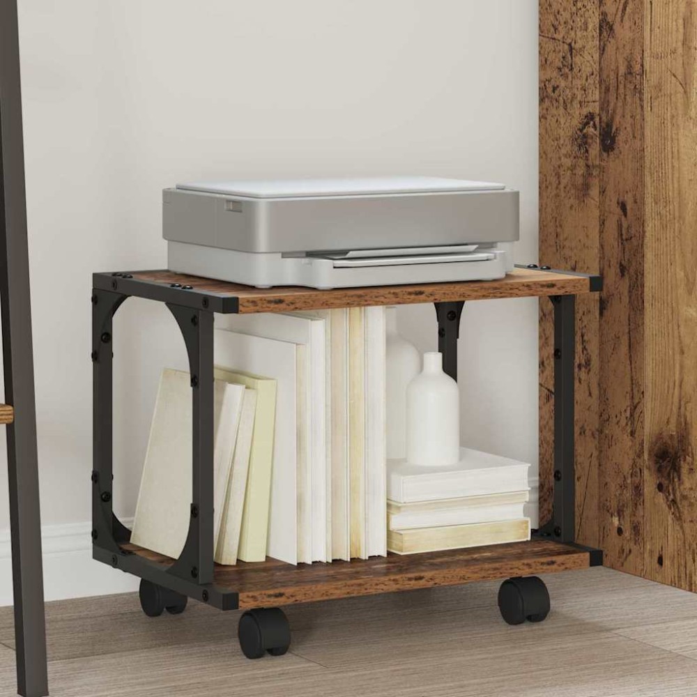 vidaXL Σταντ Εκτυπωτή Παλιό Ξύλο 41 x 28 x 33.5 εκ. Επεξεργασμένο ξύλο