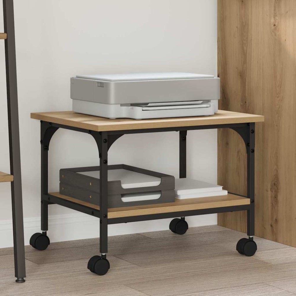 vidaXL Σταντ Εκτυπωτή Artisan Oak 50 x 40 x 38 cm Επεξεργασμένο ξύλο