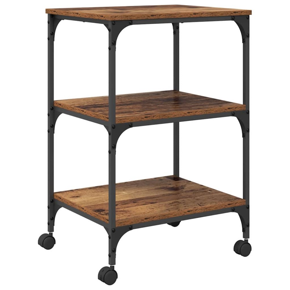 vidaXL Σταντ Εκτυπωτή Παλιό Ξύλο 50 x 41 x 75 εκ Επεξεργασμένο ξύλο