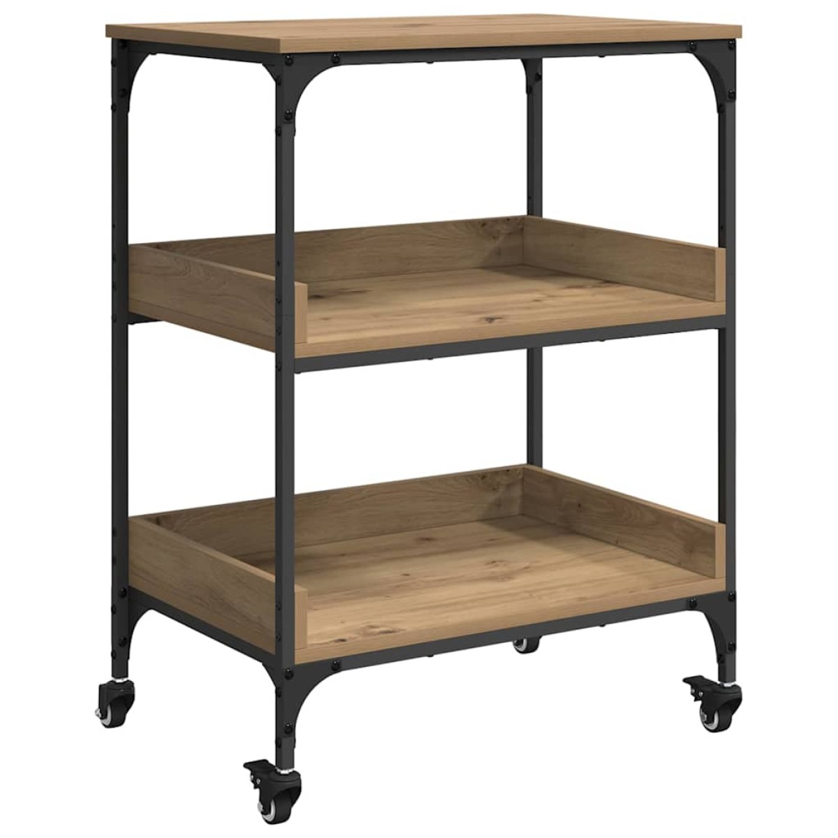 vidaXL Καρότσι Κουζίνας Artisan Oak 60 x 41 x 80.5 εκ.