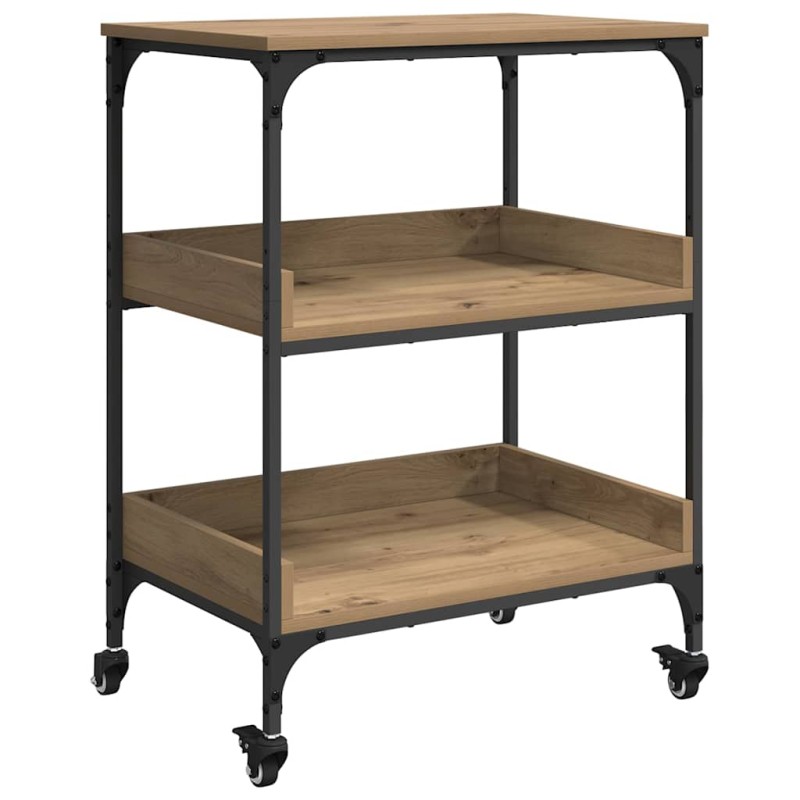 vidaXL Καρότσι Κουζίνας Artisan Oak 60 x 41 x 80.5 εκ.