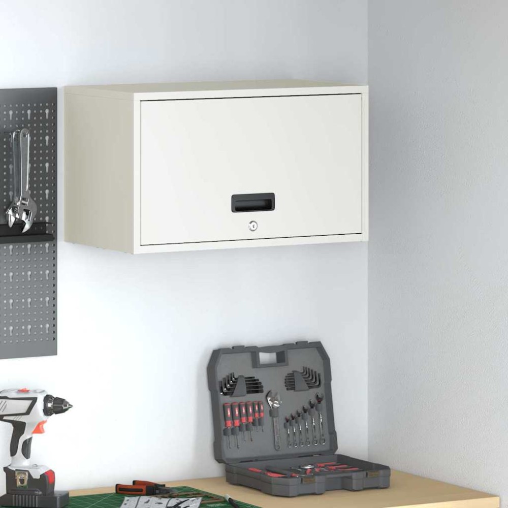 vidaXL Ντουλάπι τοίχου για γκαράζ Λευκό 60 x 33 x 35 εκ