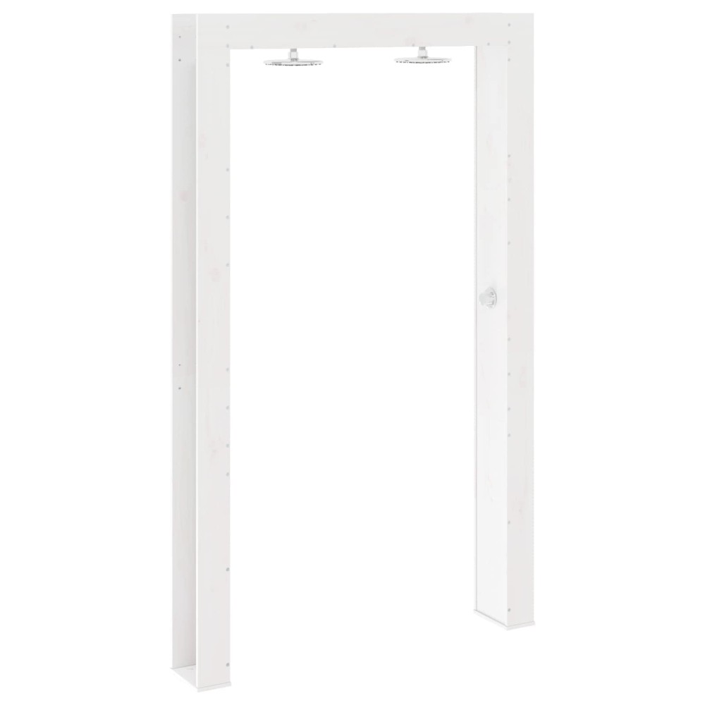 vidaXL Εξωτερικό ντους Λευκός 137 x 23 x 226 εκ Στερεό πεύκο