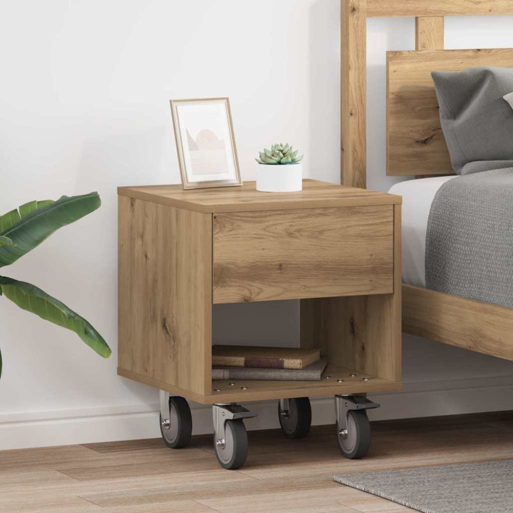 vidaXL Κομοδίνο 2 pcs Artisan Oak 40,5 x 40 x 48 εκ.