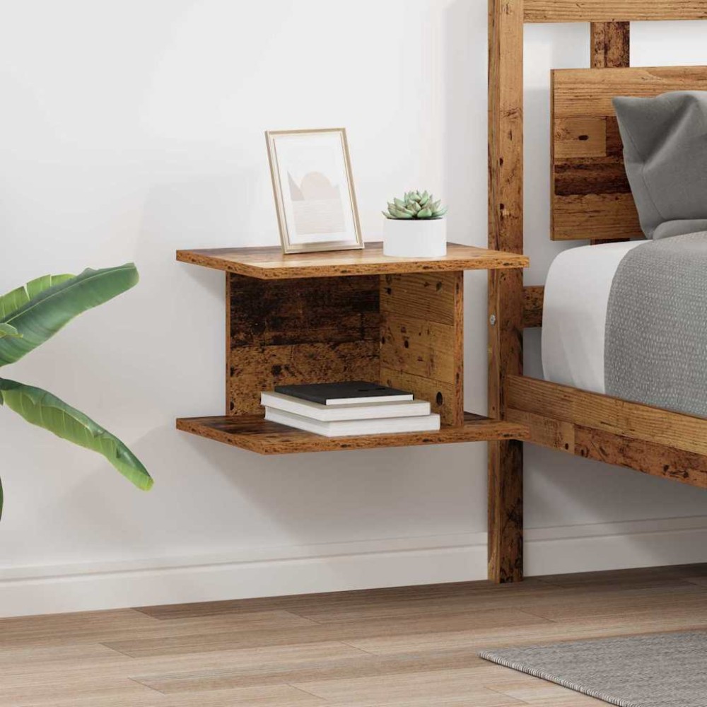 vidaXL Κομοδίνο 2 pcs Παλιό ξύλο 40 x 30 x 25 εκ Επεξεργασμένο ξύλο